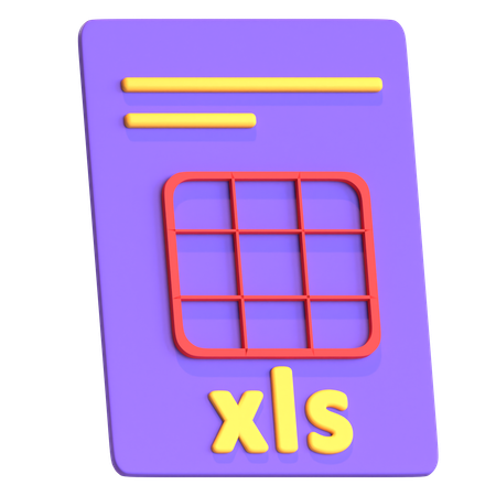 Archivo excel  3D Icon