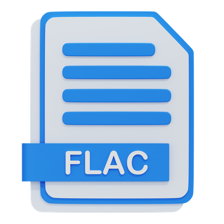 Archivo flac  3D Icon