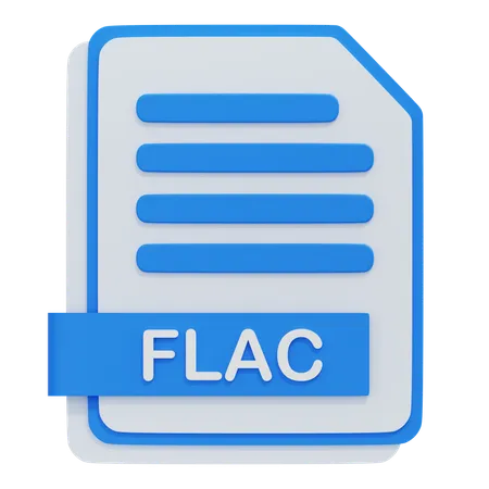 Archivo flac  3D Icon