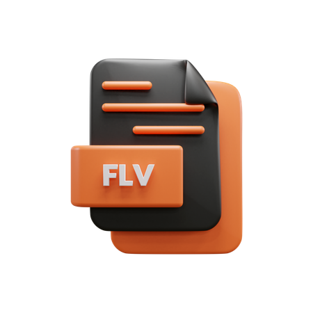 Archivo flv  3D Icon