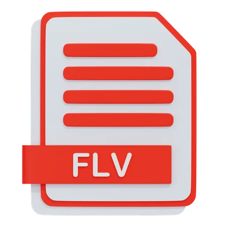 Archivo flv  3D Icon