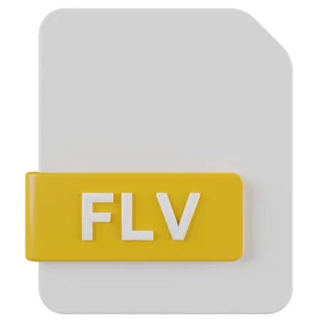 Archivo flv  3D Icon