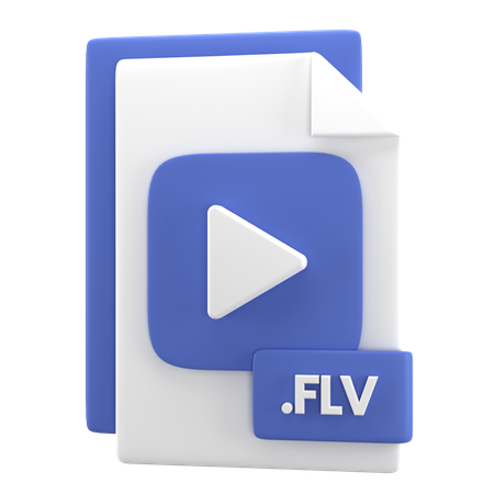 Archivo flv  3D Icon