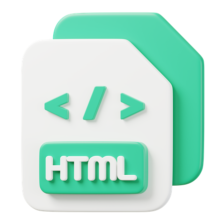 Archivo html  3D Icon