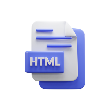 Archivo html  3D Icon