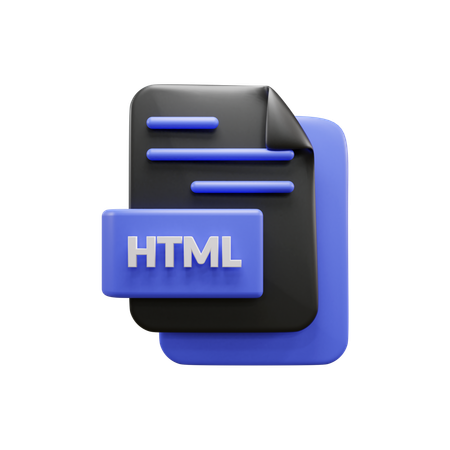 Archivo html  3D Icon