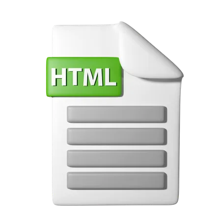 Archivo html  3D Icon