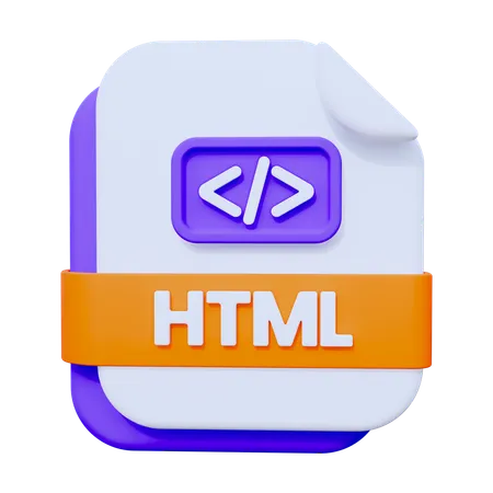 Archivo html  3D Icon