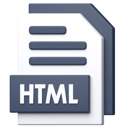 Archivo html  3D Icon