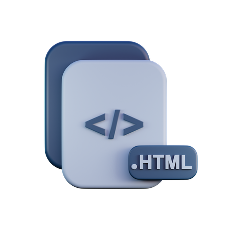 Archivo html  3D Icon