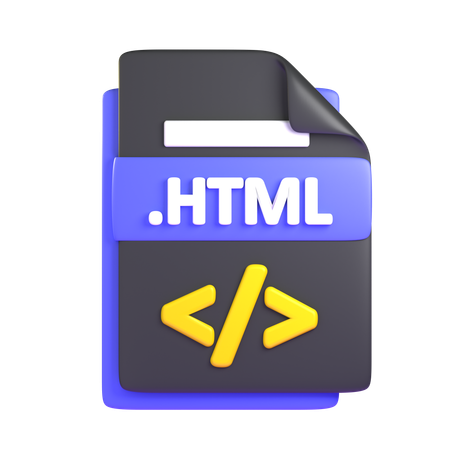 Archivo html  3D Icon