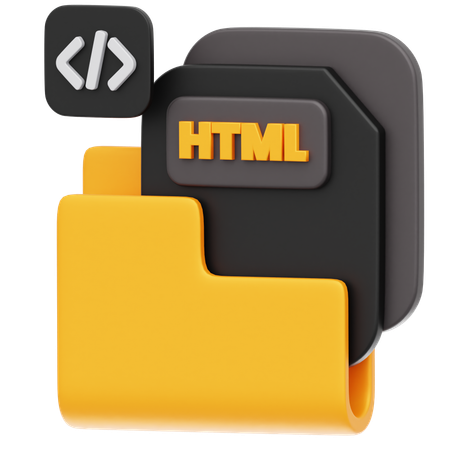 Archivo html  3D Icon