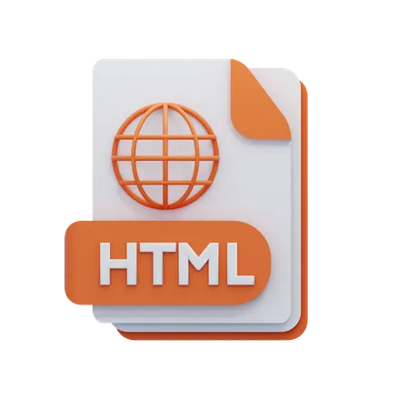 Archivo html  3D Icon