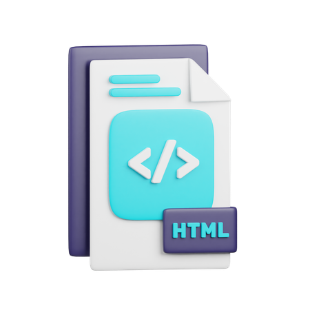 Archivo html  3D Icon