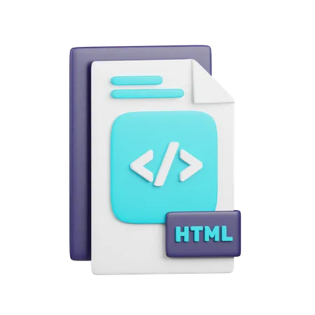 Archivo html  3D Icon