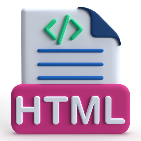 Archivo html  3D Icon