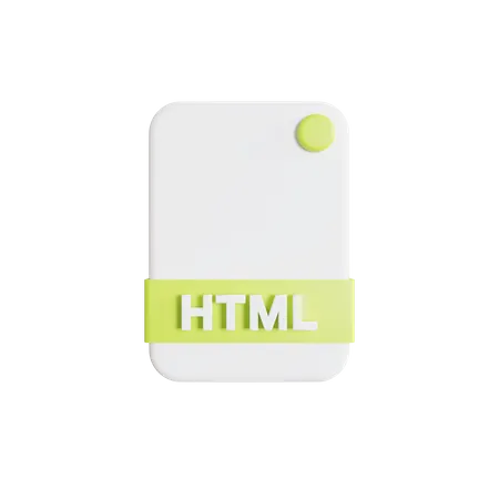 Archivo html  3D Icon