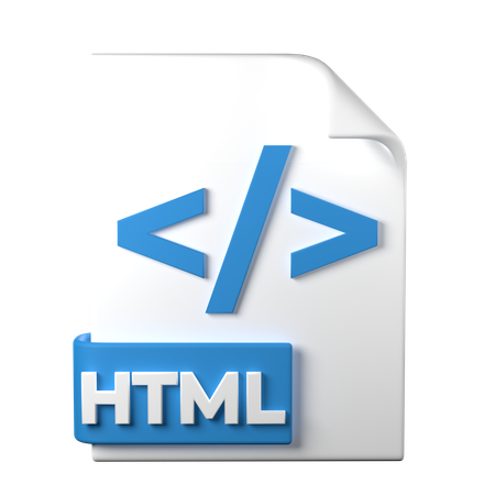 Archivo html  3D Icon