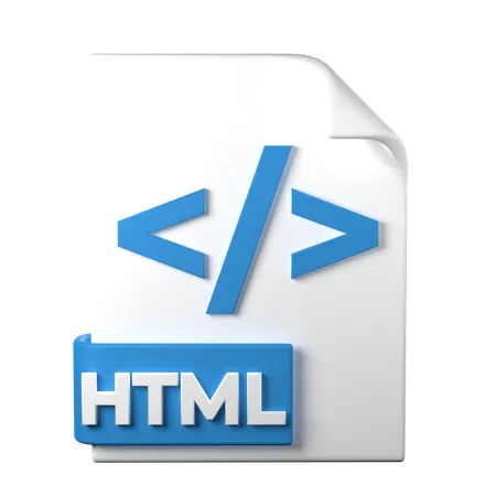 Archivo html  3D Icon