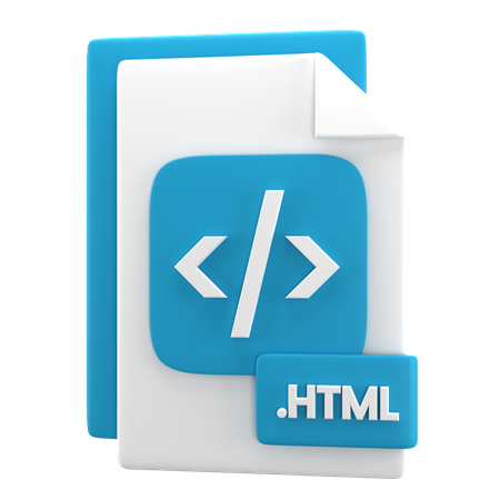 Archivo html  3D Icon