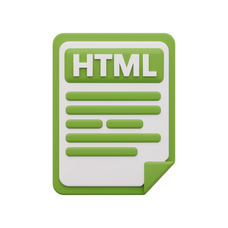 Archivo html  3D Icon