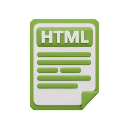 Archivo html  3D Icon