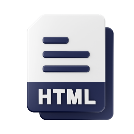 Archivo html  3D Icon