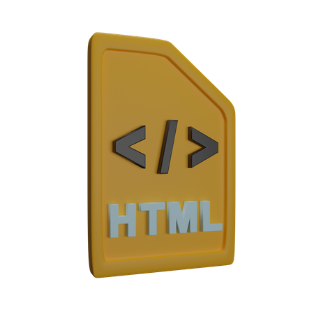 Archivo html  3D Icon