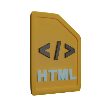 Archivo html  3D Icon