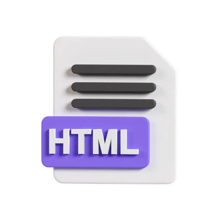 Archivo html  3D Icon