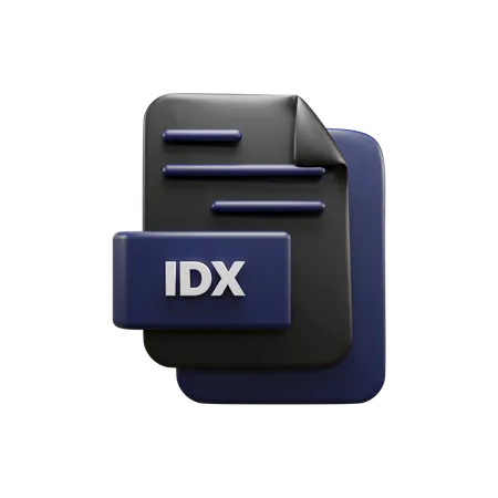 Archivo idx  3D Icon