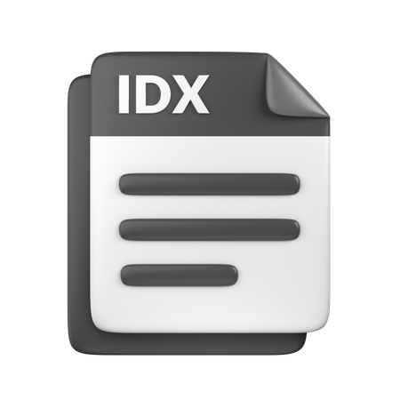 Archivo idx  3D Icon