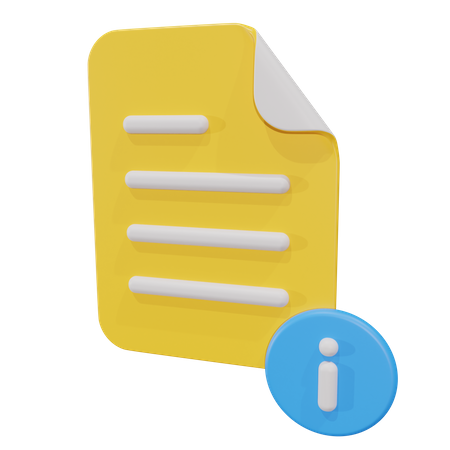 Archivo de información  3D Icon