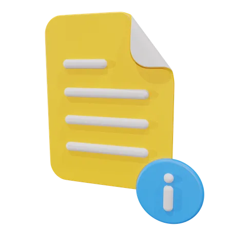 Archivo de información  3D Icon