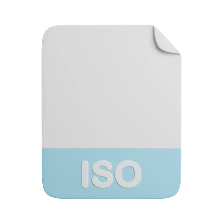 Extension De Archivo De Documento ISO 3D Icon