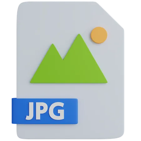 Tipo De Archivo Jpg De Renderizado 3 D Aislado 3D Icon