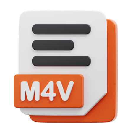 Archivo m4v  3D Icon