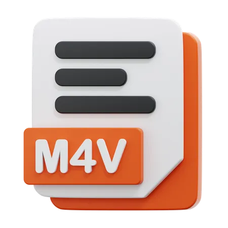 Archivo m4v  3D Icon