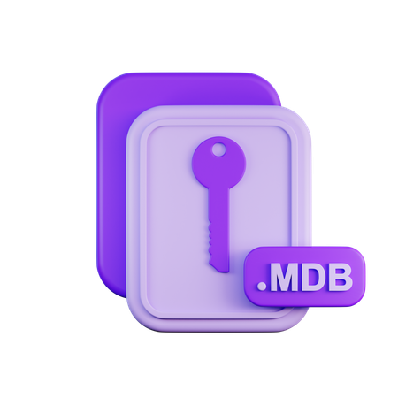 Archivo mdb  3D Icon