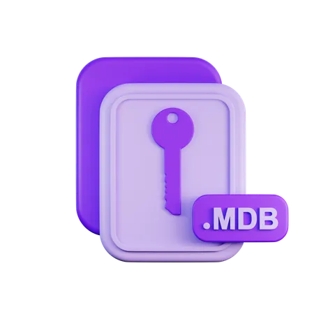 Archivo mdb  3D Icon