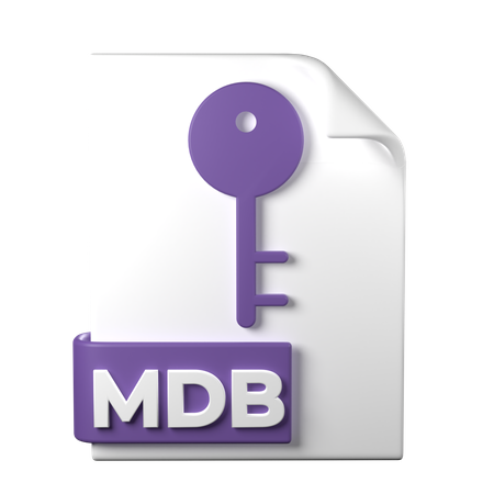 Archivo mdb  3D Icon