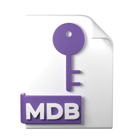 Archivo mdb  3D Icon