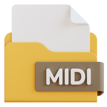 Archivo midi  3D Icon