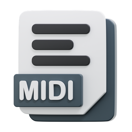 Archivo midi  3D Icon