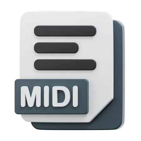 Archivo midi  3D Icon