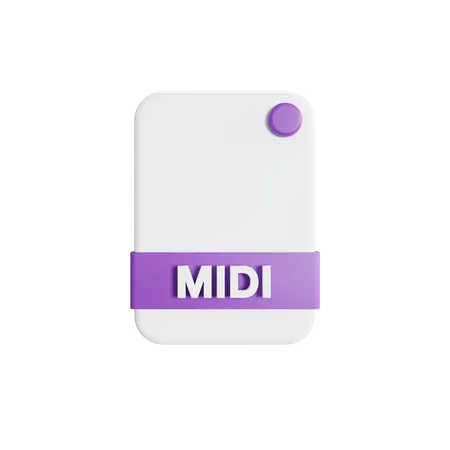 Archivo midi  3D Icon