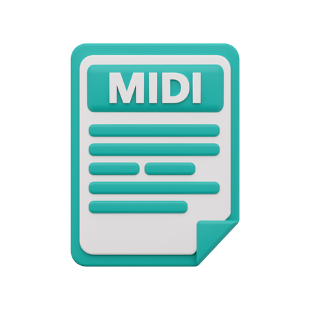 Archivo midi  3D Icon