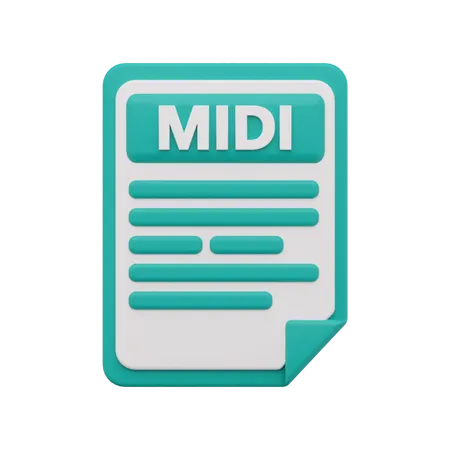 Archivo midi  3D Icon