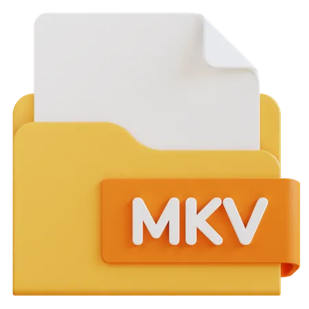 Archivo mkv  3D Icon