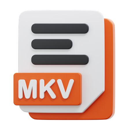 Archivo mkv  3D Icon